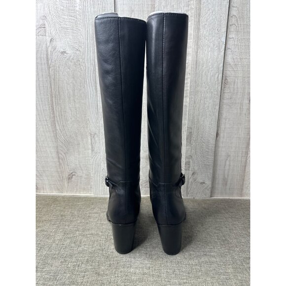Naturalizer Kalina Womens Size 10 Black Leather Knee-High Boots With Block Heel - Picture 3 of 11